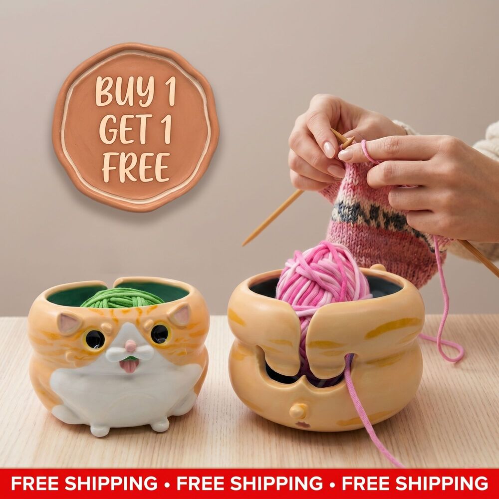 Cute Cat Yarn Bowl | Home Decor | Buy 1 Get 1 FREE
