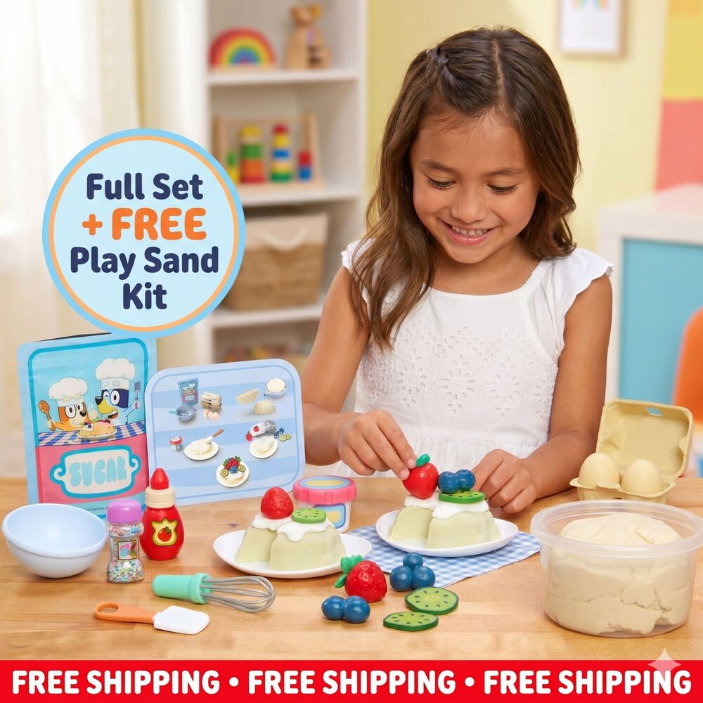 Bluey Playset For Kids With FREE Play Sand Set