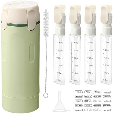 4 in 1 Travel Dispenser Bottles Refillable | Travel-Friendly | No-Spill Design | Buy 1 Get 1 FREE