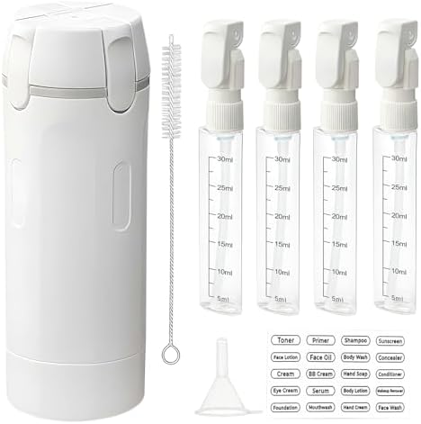 4 in 1 Travel Dispenser Bottles Refillable | Travel-Friendly | No-Spill Design | Buy 1 Get 1 FREE