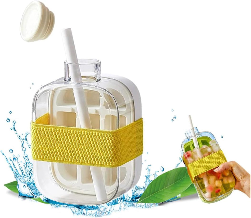 2-in-1 Ice Cube Bottle with Straw | Perfect For Summer | Buy 1 Get 1 FREE