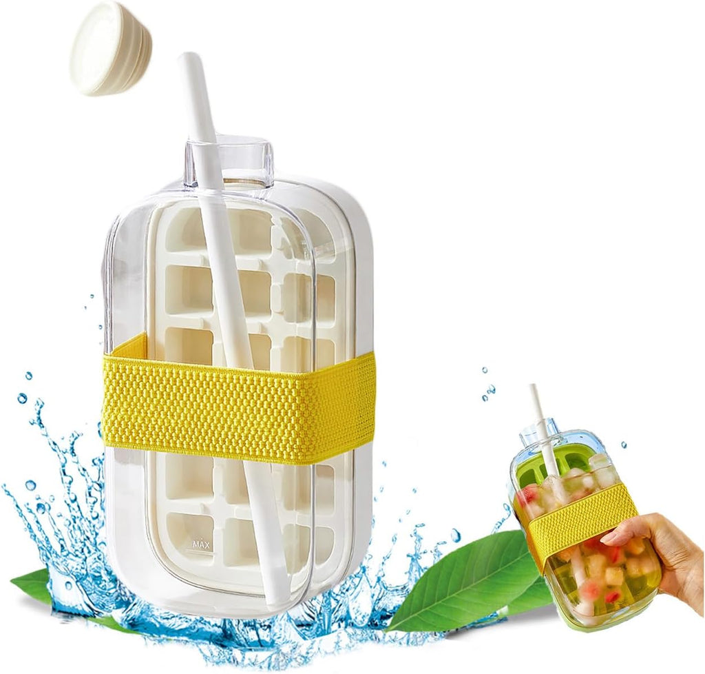 2-in-1 Ice Cube Bottle with Straw | Perfect For Summer | Buy 1 Get 1 FREE