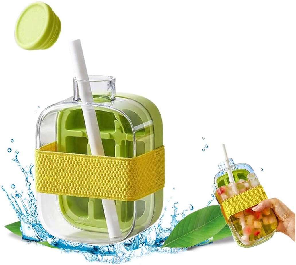 2-in-1 Ice Cube Bottle with Straw | Perfect For Summer | Buy 1 Get 1 FREE