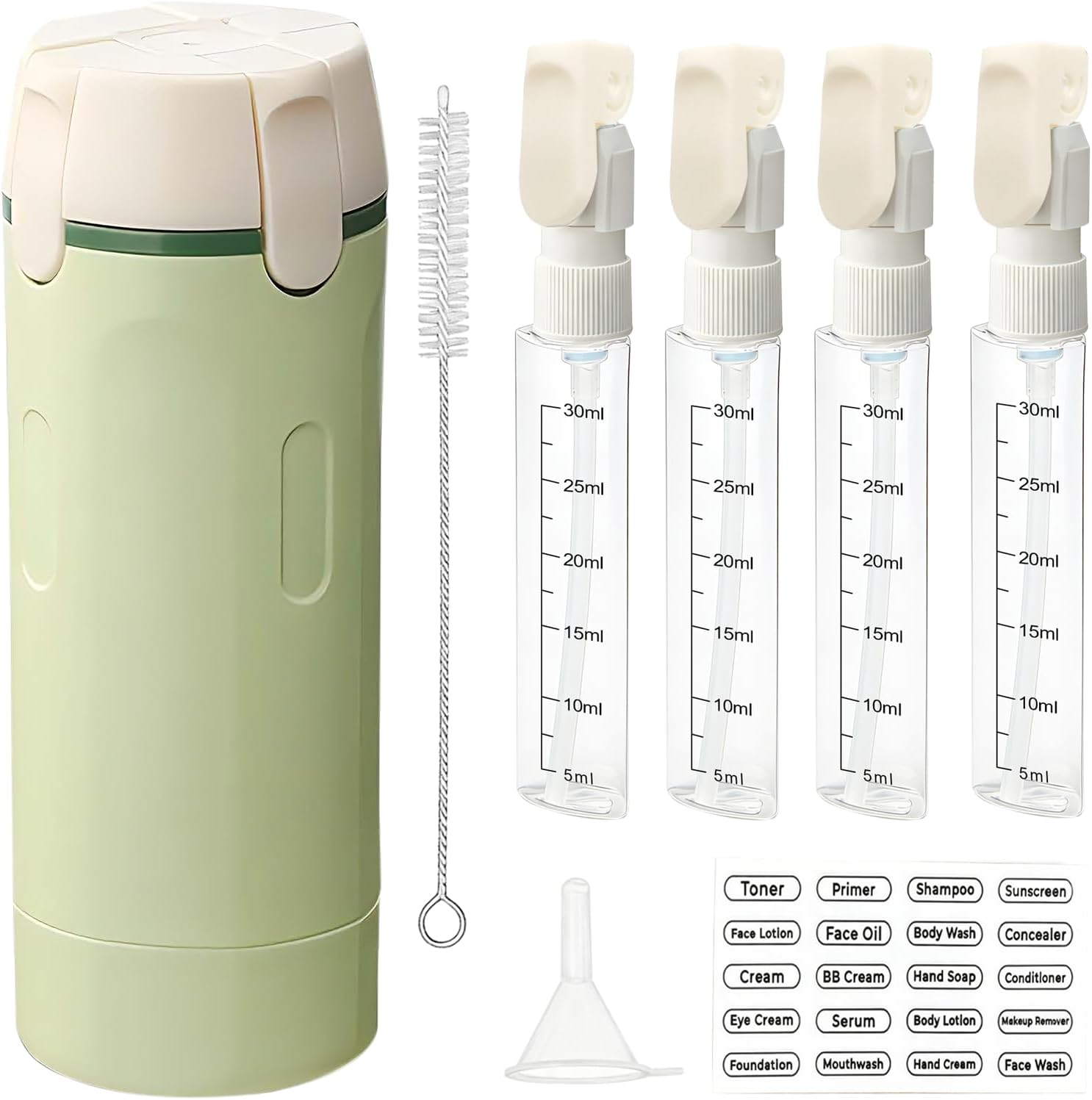 4 in 1 Travel Dispenser Bottles Refillable | Travel-Friendly | No-Spill Design | Buy 1 Get 1 FREE