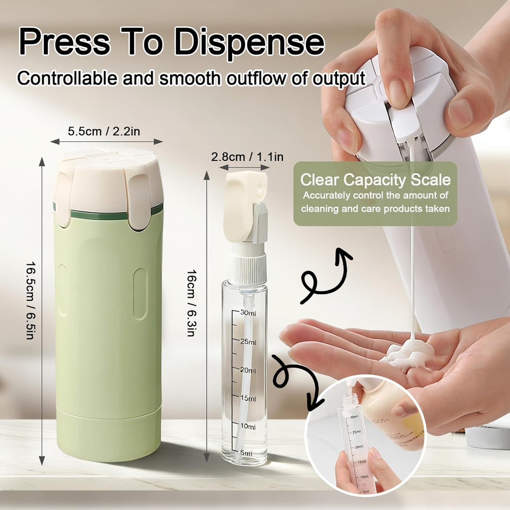 4 in 1 Travel Dispenser Bottles Refillable | Travel-Friendly | No-Spill Design | Buy 1 Get 1 FREE