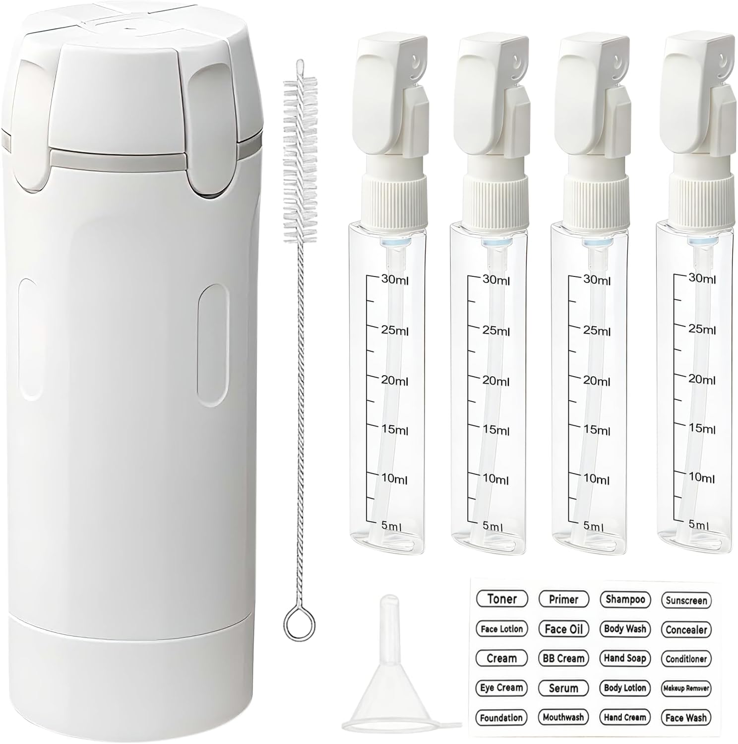 4 in 1 Travel Dispenser Bottles Refillable | Travel-Friendly | No-Spill Design | Buy 1 Get 1 FREE
