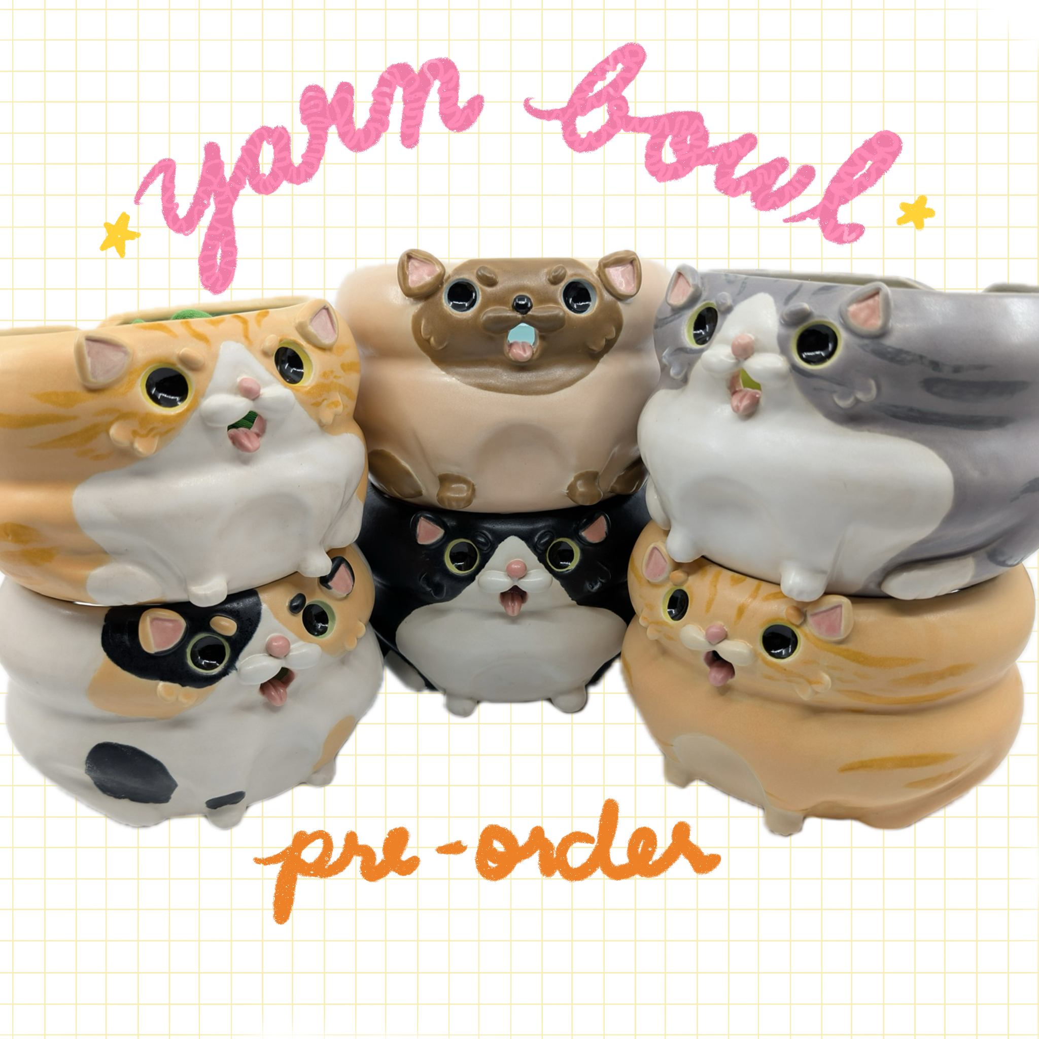 Cute Cat Yarn Bowl | Home Decor | Buy 1 Get 1 FREE